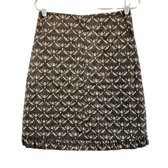 Kristinit Quilted Angel Skirt Brown Pink Ruffles Small - Picture 1 of 9